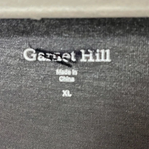 Garnet Hill Charcoal Long Sleeve Maternity Top - Picture 2 of 2